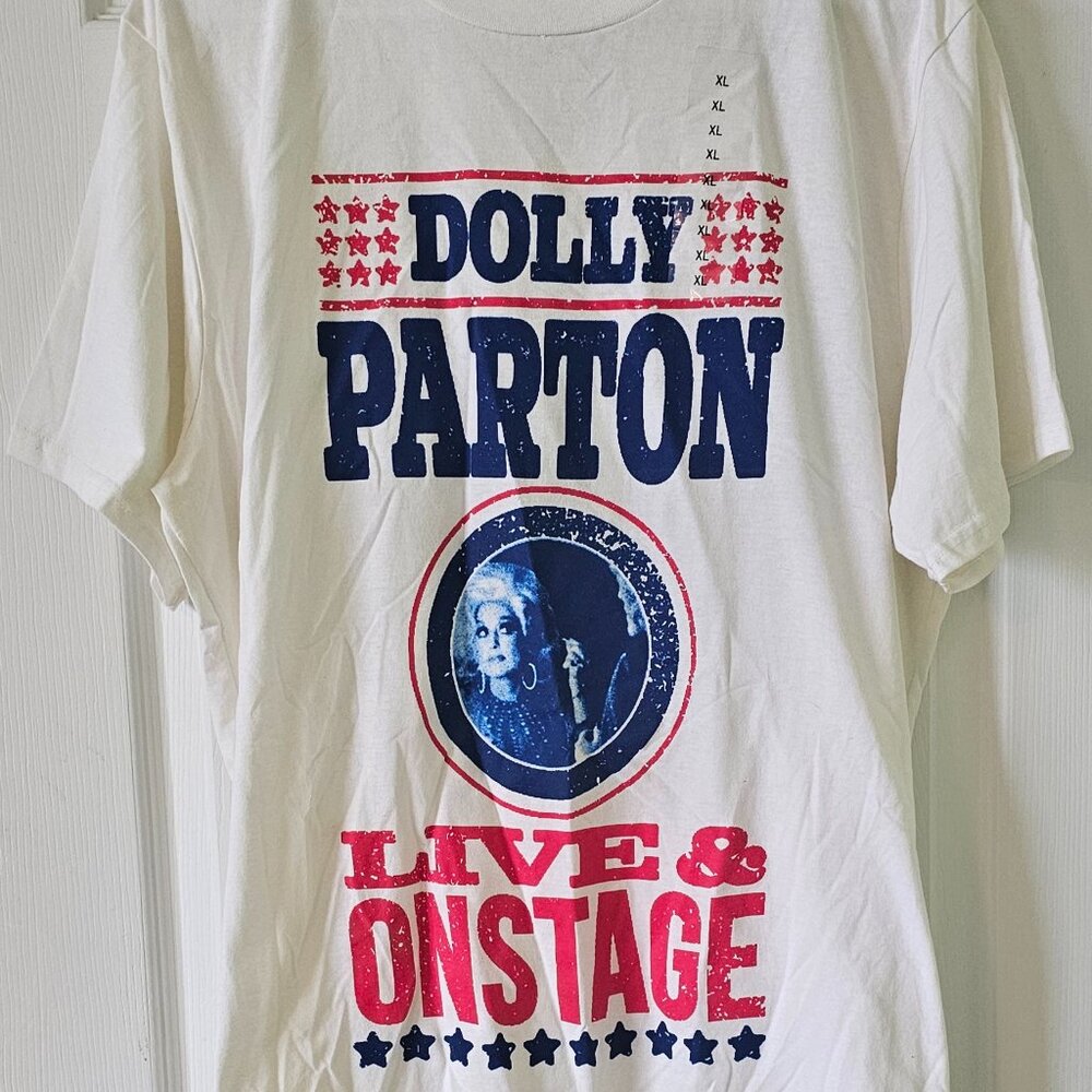 Dolly Parton Live & On Stage Tshirt, Adult Unisex Size XL, Crew Neck, NWT